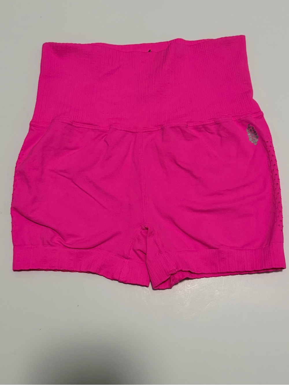 FP Movement by Free People Neon Pink High-Waist Athletic Shorts